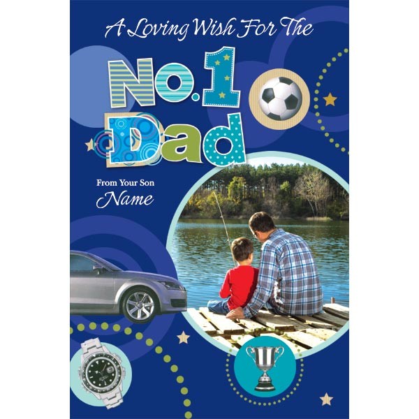 No. 1 Dad personalized Card